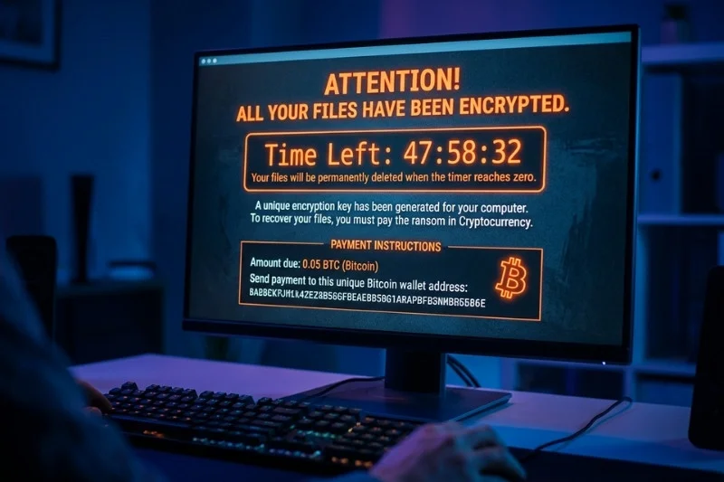 ransomware attack for cryptocurrency