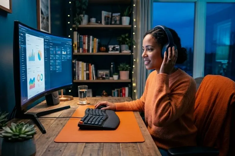 employee working from home