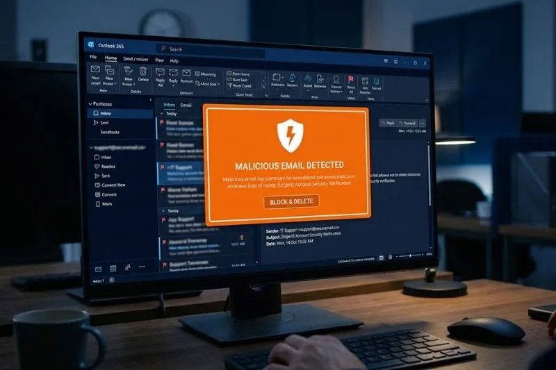malicious email stopped by zero trust