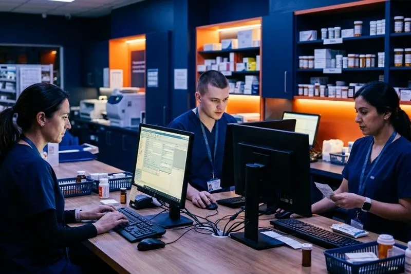 pharmacy workers on microsoft windows