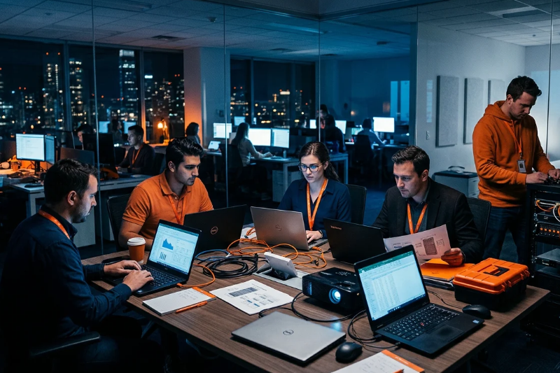 team performing IT audit
